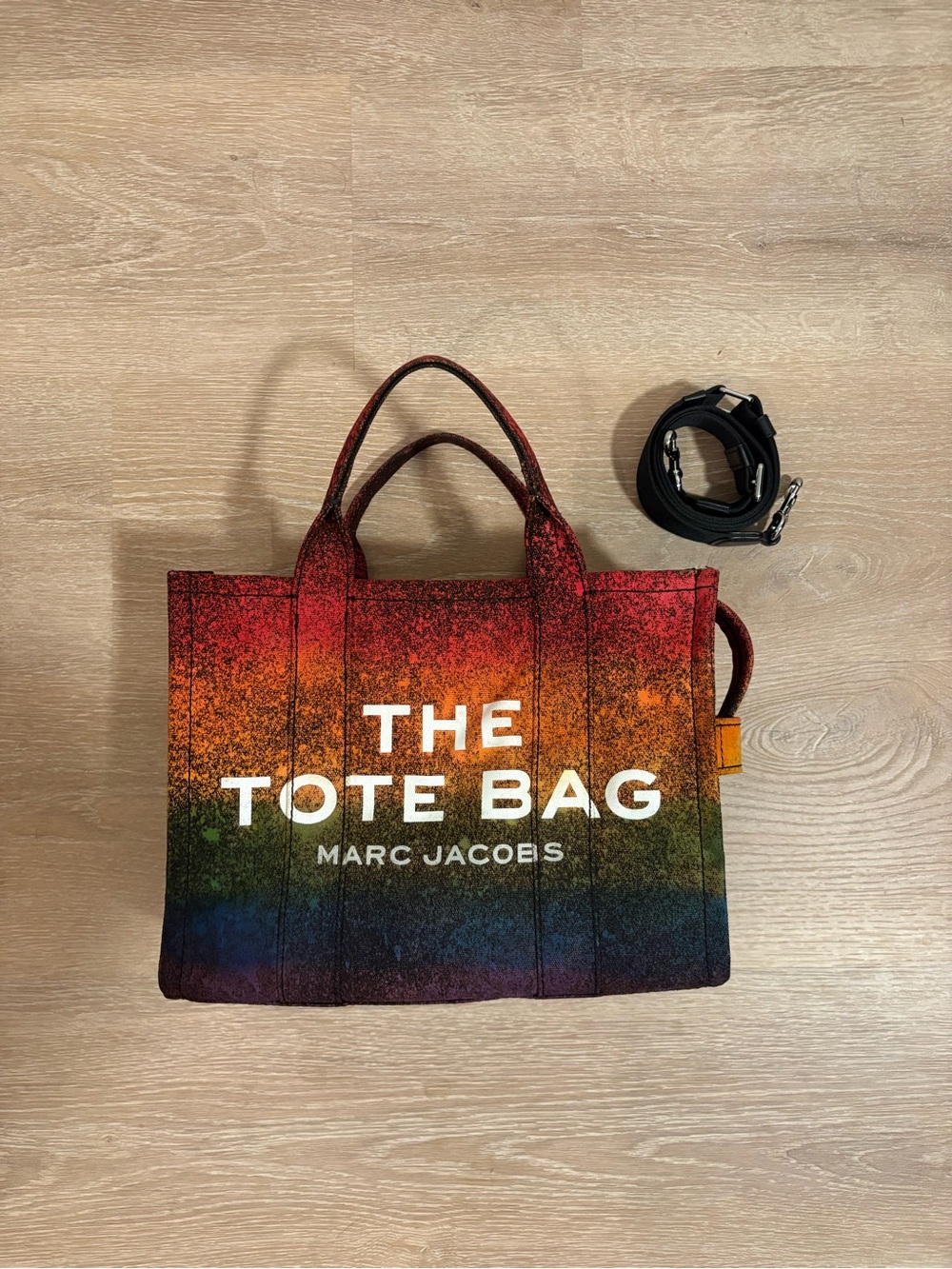 Marc Jacobs Rainbow Gradient 'The Tote Bag' in Red-Orange-Yellow-Green-Blue